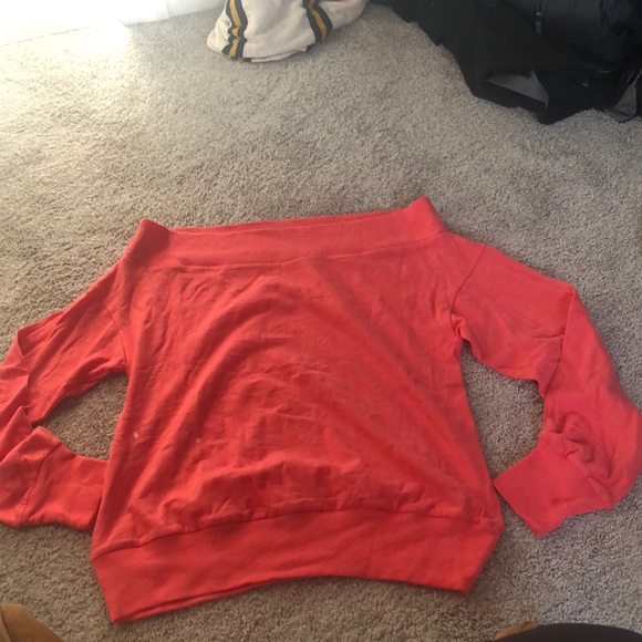 Anthropologie Tops - Off the shoulder coral top!